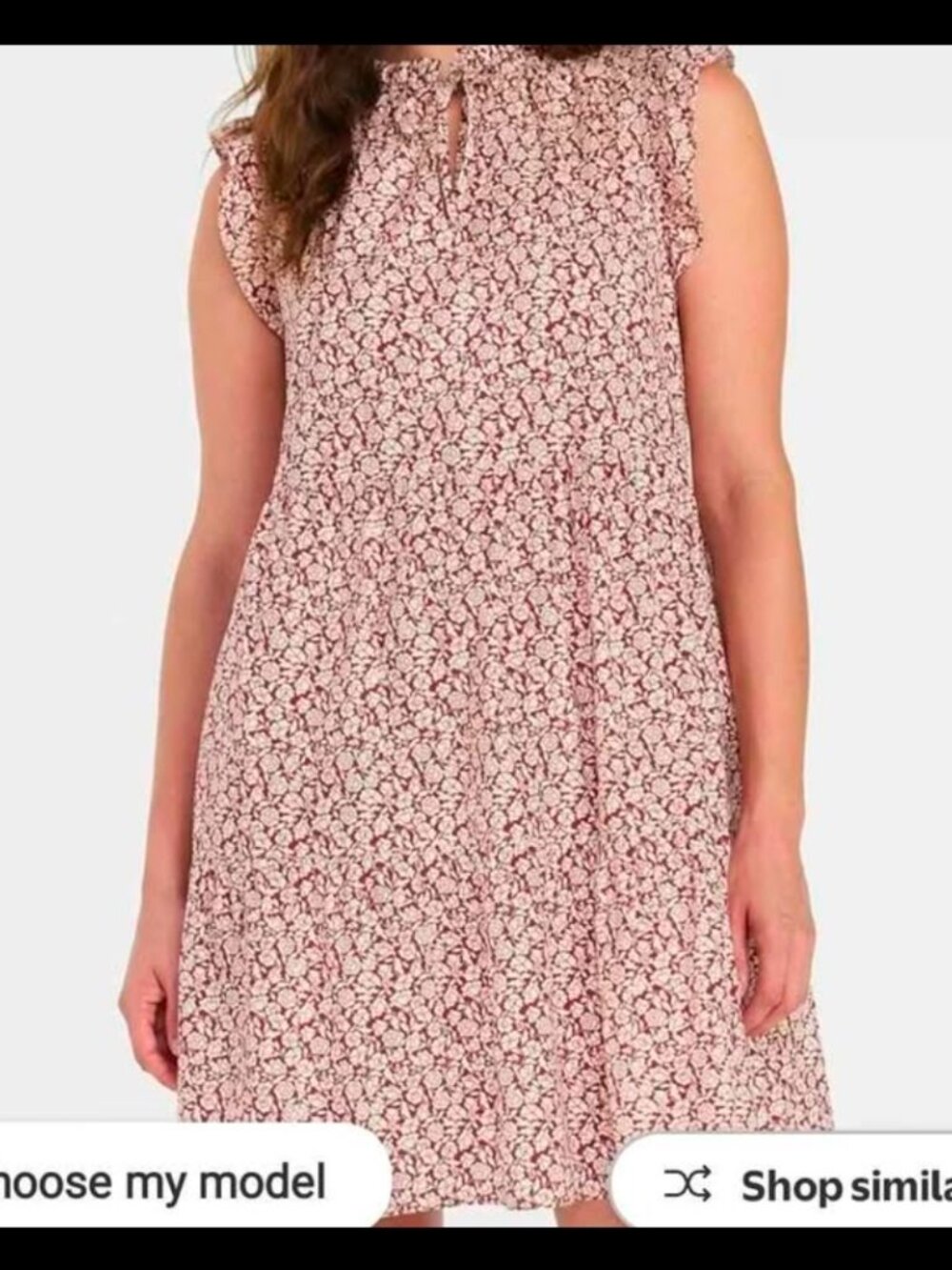 Time and Tru Women’s Flutter Sleeve Cotton Mini Dress size xs (0-2) - Picture 3 of 5